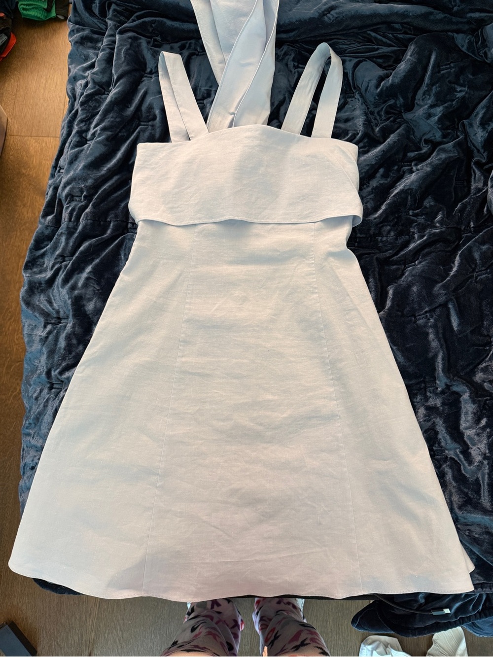 Theory White Mini A-Line Strappy Dress